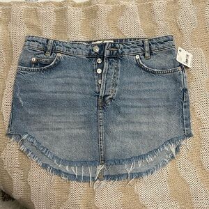 Free People Jean Skirt